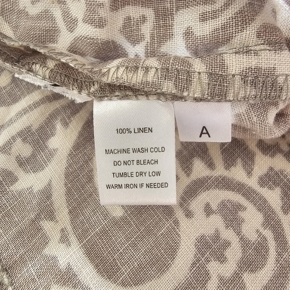 Ann Taylor loft linen mini skirt Bubble taupe white elastic size 6 - Picture 6 of 6